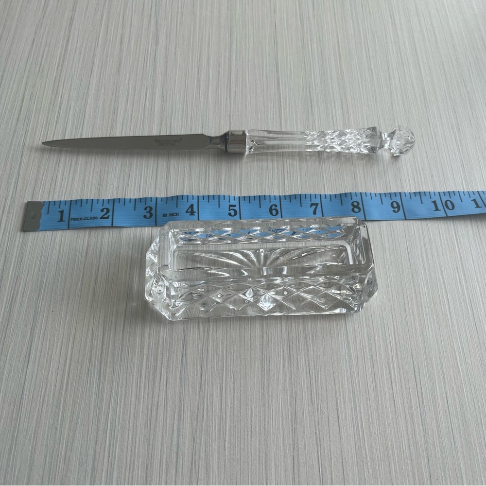 Crystal card holder & letter opener - Picture 7 of 10